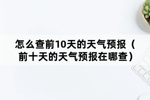 怎么查前10天的天气预报（前十天的天气预报在哪查）