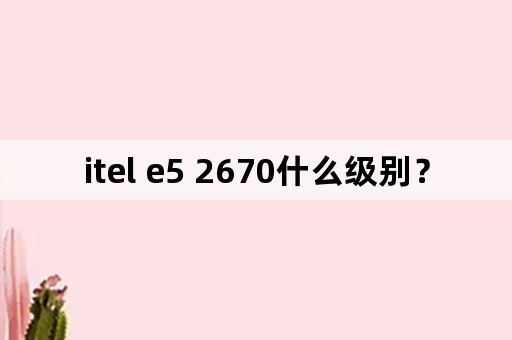 itel e5 2670什么级别？