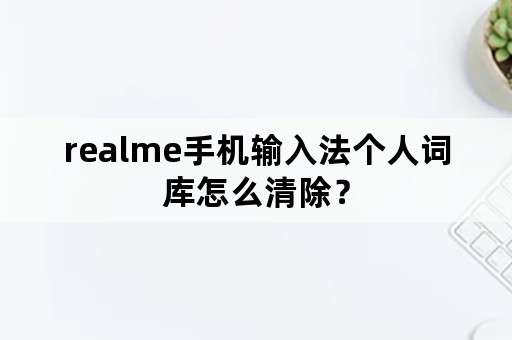 realme手机输入法个人词库怎么清除？