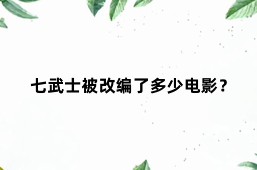 七武士被改编了多少电影？