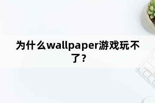 为什么wallpaper游戏玩不了？