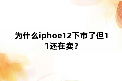 为什么iphoe12下市了但11还在卖？