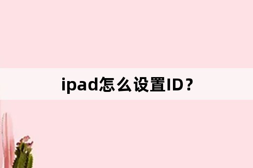 ipad怎么设置ID？