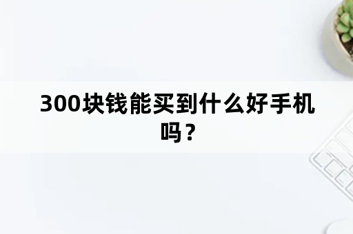 300块钱能买到什么好手机吗？