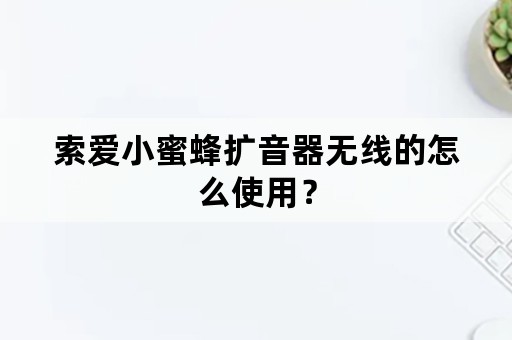 索爱小蜜蜂扩音器无线的怎么使用？