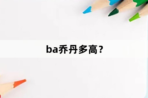 ba乔丹多高？