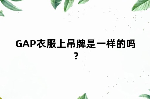 GAP衣服上吊牌是一样的吗？