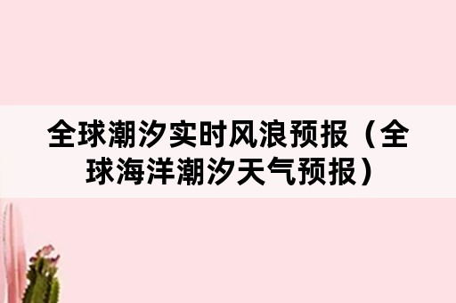 全球潮汐实时风浪预报（全球海洋潮汐天气预报）