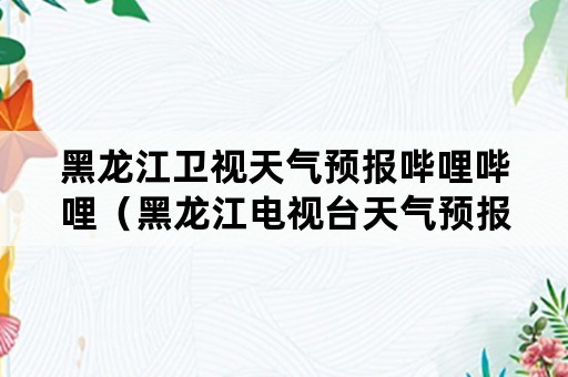 黑龙江卫视天气预报哔哩哔哩（黑龙江电视台天气预报视频）