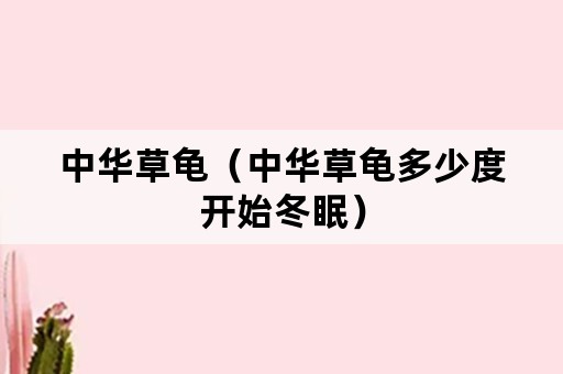 中华草龟（中华草龟多少度开始冬眠）