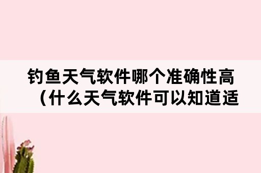 钓鱼天气软件哪个准确性高（什么天气软件可以知道适合钓鱼）