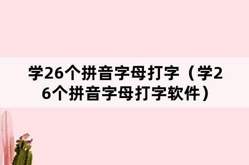 学26个拼音字母打字（学26个拼音字母打字软件）