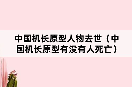 中国机长原型人物去世（中国机长原型有没有人死亡）