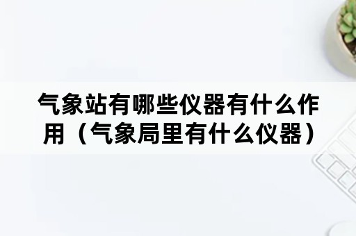 气象站有哪些仪器有什么作用（气象局里有什么仪器）