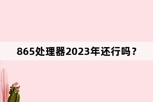 865处理器2023年还行吗？