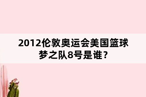 2012伦敦奥运会美国篮球梦之队8号是谁？