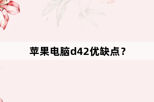 苹果电脑d42优缺点？