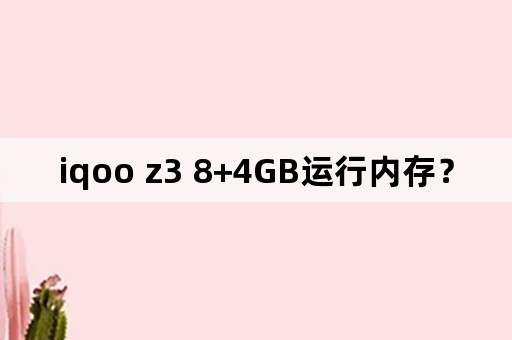 iqoo z3 8+4GB运行内存？