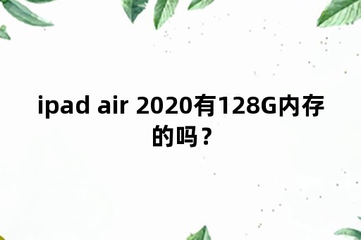 ipad air 2020有128G内存的吗？