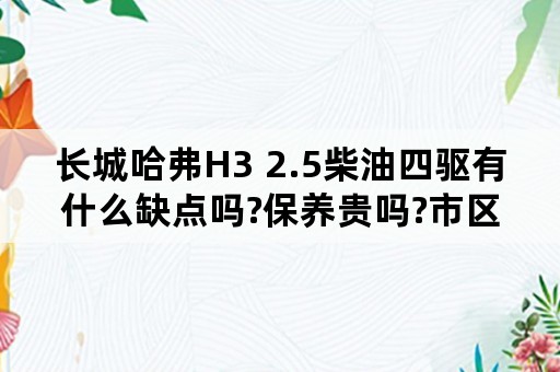 长城哈弗H3 2.5柴油四驱有什么缺点吗?保养贵吗?市区油耗十个正常吗?噪音大吗？