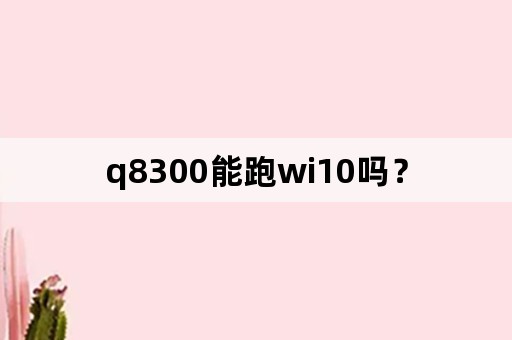 q8300能跑wi10吗？