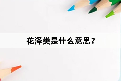 花泽类是什么意思？