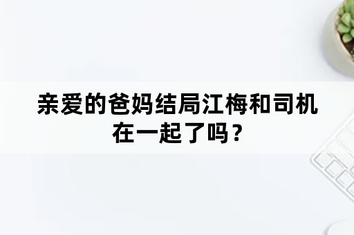 亲爱的爸妈结局江梅和司机在一起了吗？