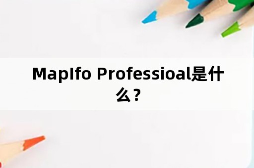 MapIfo Professioal是什么？