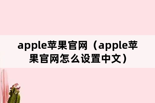 apple苹果官网（apple苹果官网怎么设置中文）